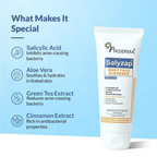 Salyzap Salicylic Acid Face Wash for Acne-Prone Skin, Soap-Free Daily Cleanser, 60g