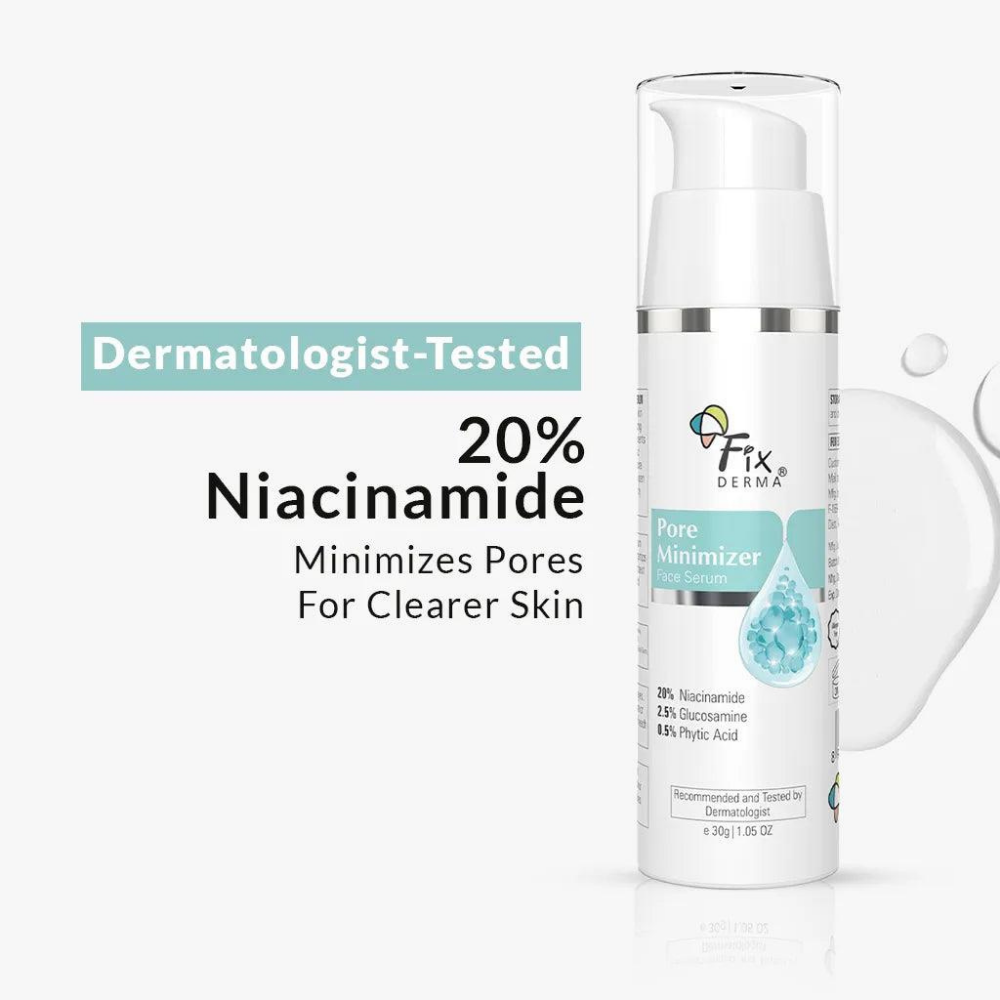 Pore Minimizer Face Serum 30g Pack of 2 | 20% Niacinamide for Minimizing Enlarged Pores Over Time