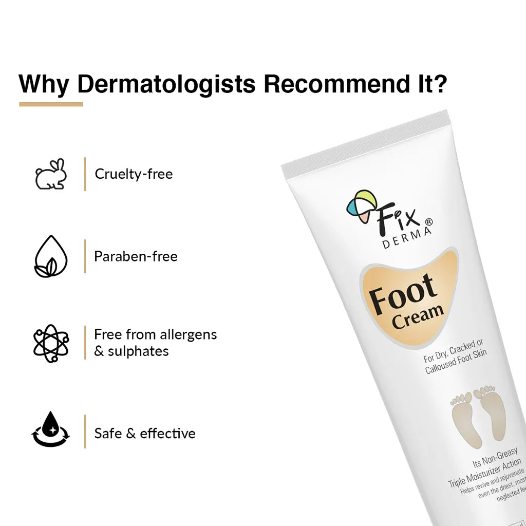 Foot Cream For Dry & Cracked Feet, Moisturizes and Soothes Feet, Heel Repair Paraben & Sulphate Free, All Skin Types 60 ML